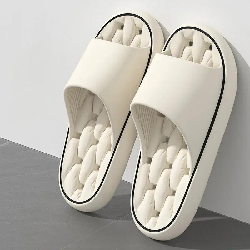 Thick Platform Bathroom Home Slippers Women Fashion Soft Sole EVA Indoor Slides Woman Sandals 2024 Summer Non-slip Flip Flops