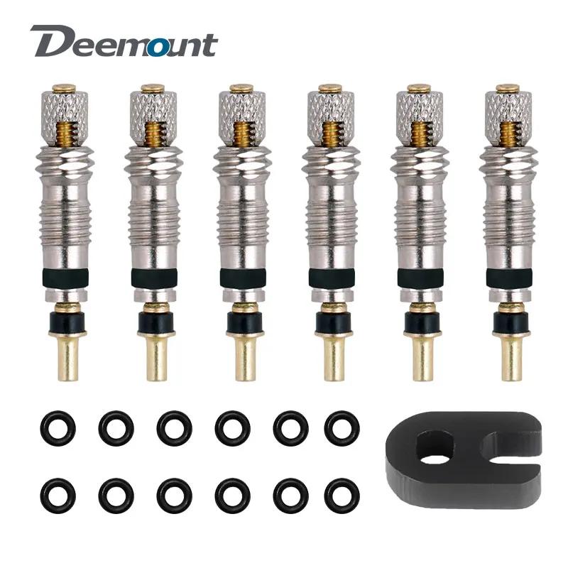 Deemount Presta Valve Core Brass FV Nozzle Replacement MTB Road Bike Tubeless Service Parts Alloy Remover Tool O-Ring Optional