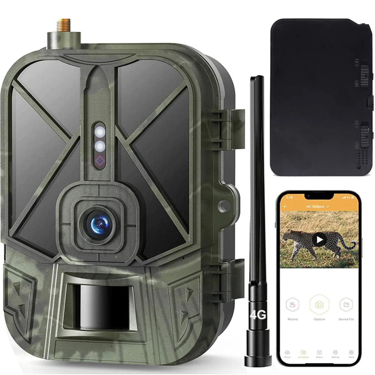 4G HD LIVE Video Lithium Battery Cellular Trail Camera 50MP 4K Wireless Game APP Cloud Service Waterproof IP66 Wildlife Cam