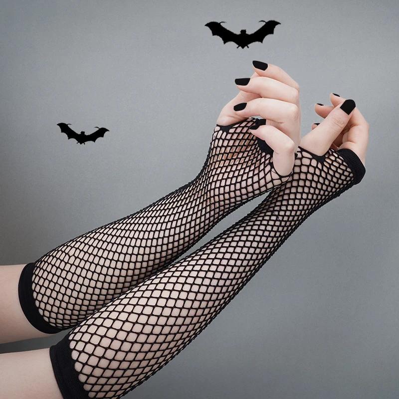 New Fashion Neon Fishnet Fingerless Long Gloves Leg Arm Cuff Party Wear Fancy Dress for Womens Sexy Beautiful Arm Warmer