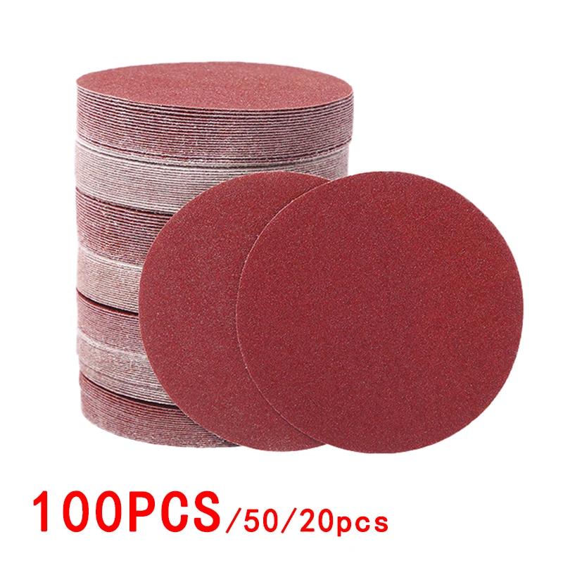 100-125-150-180mm Sanding Paper Set 3-4-5-6-7 Inches 40-60-80-120-2000 Grid Metal Polished Woodworking Tools Dremel Accessories