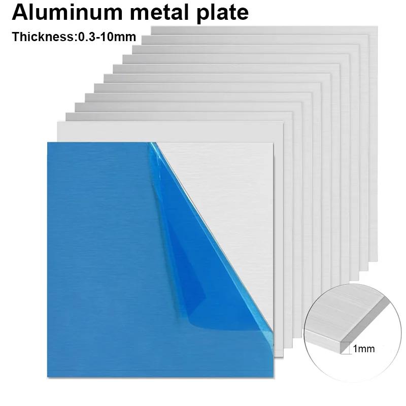 1pcs Aluminum Plate thickness 0.3mm-10mm Aluminum alloy square plate Polished Plate Sheet 100x100mm/150x150mm/200x200mm