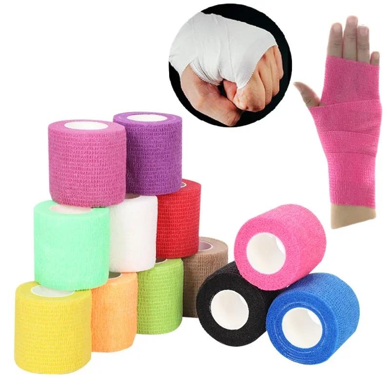 4.8m Colorful Sport Self Adhesive Elastic Bandage Wrap Tape Elastoplast For Knee Support Pads Finger Ankle Palm Shoulder