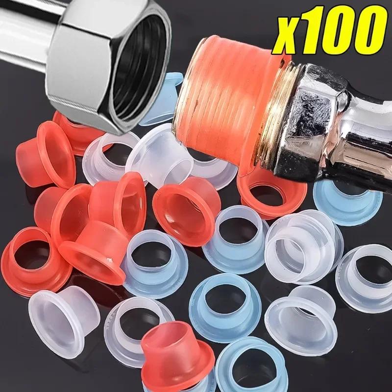 100/10PC Faucet Leak-proof Sealing Gasket Rubber Pipe Hose Sealing Washer Silicone Gasket Seal for Plumbing Plug Prevent Leakage