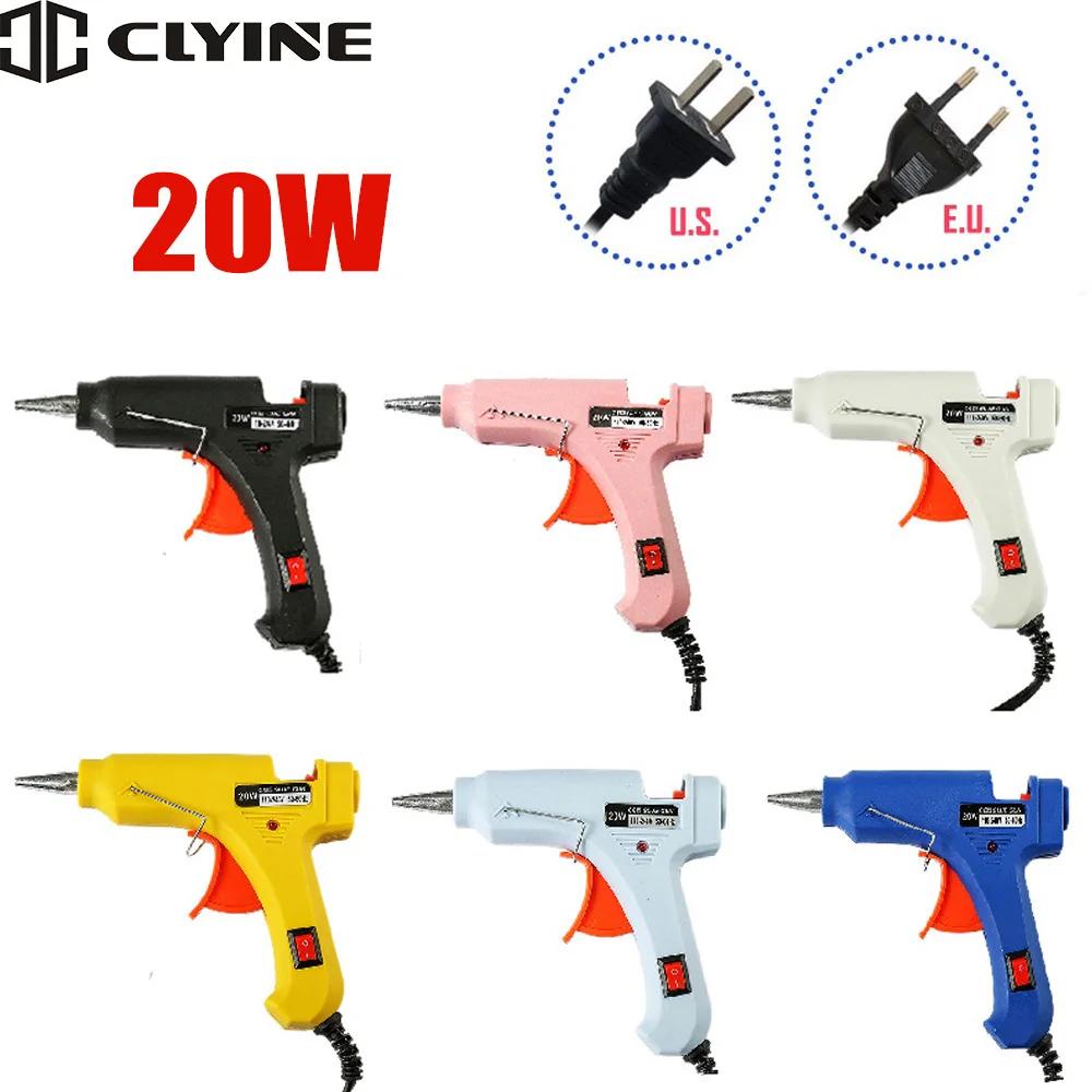 20W Hot Silicone Gun Melt Glue With 7mm Glue Sticks Mini Industrial Guns Household Heat Temperature Thermo for DIY Crafts Arts