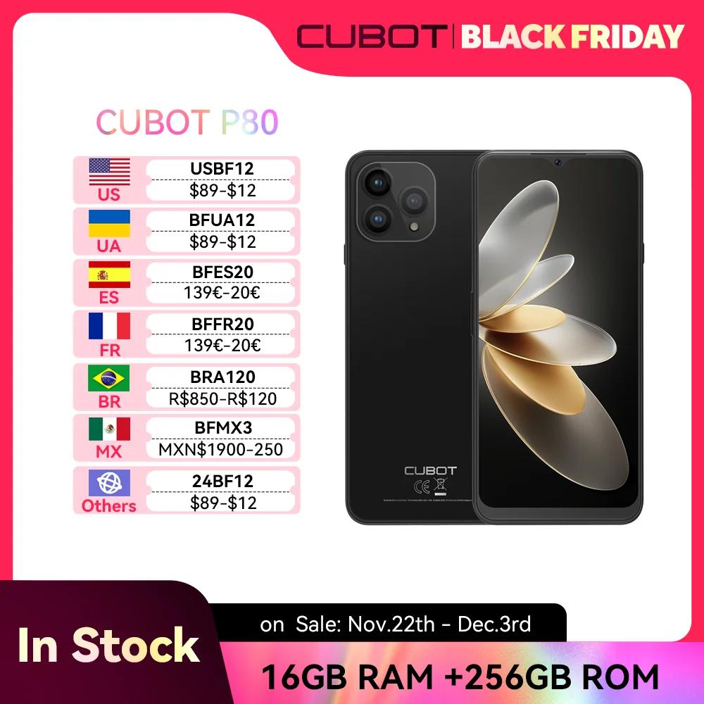 Cubot P80, Global Version Smartphone Android, 8GB RAM, 256GB ROM, NFC, 6.583 Inch FHD+ Screen, 48MP+24MP, Android 13, 5200mAh