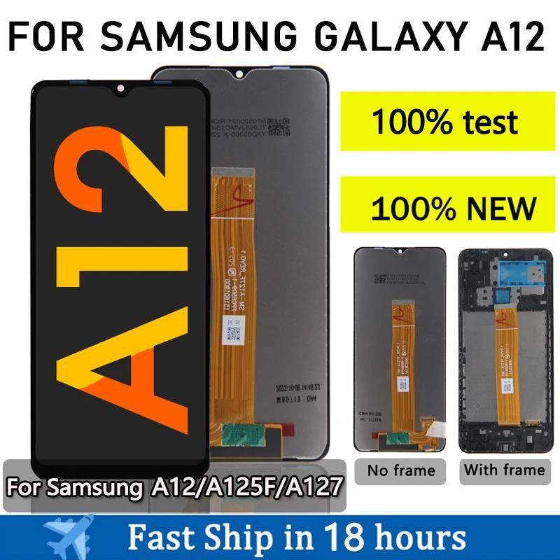 A12 Display For Samsung Galaxy A12 A125F A127F LCD Display Touch Screen Digitizer Assembly LCD Screen Replacement Parts