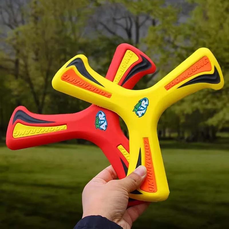 Children Boomerang Soft Three-leaf Cross Adult-kids Interactive Outdoor Toy Early Education Puzzle Decompression Gift Game Toys