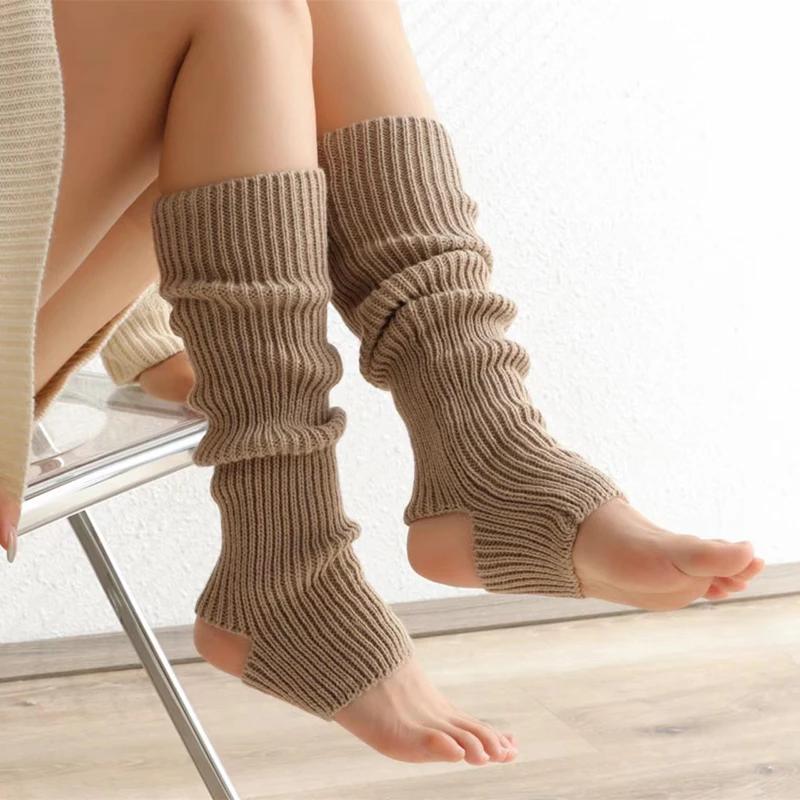 Women Leg Warmers Winter Girl Female Leg Cover For Gym Fitness y2k Wool Latin Dance Ballet Yoga Loose Socks Long Stocking