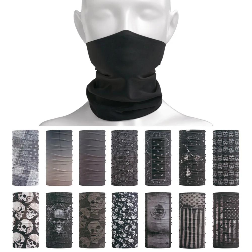 Dark Color Tube Neckchief Outdoor Sports Hair Neck Bandana Gaiter Black Grey Cycling Scarf Hiking Running Headband Men Face Mask