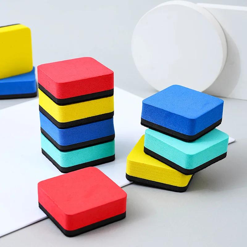 2/4pcs Kitchen Whiteboard Dry Eraser Magnetic Whiteboard Eraser Marker Cleaner Chalk Blackboard Wipe School Office Supplies