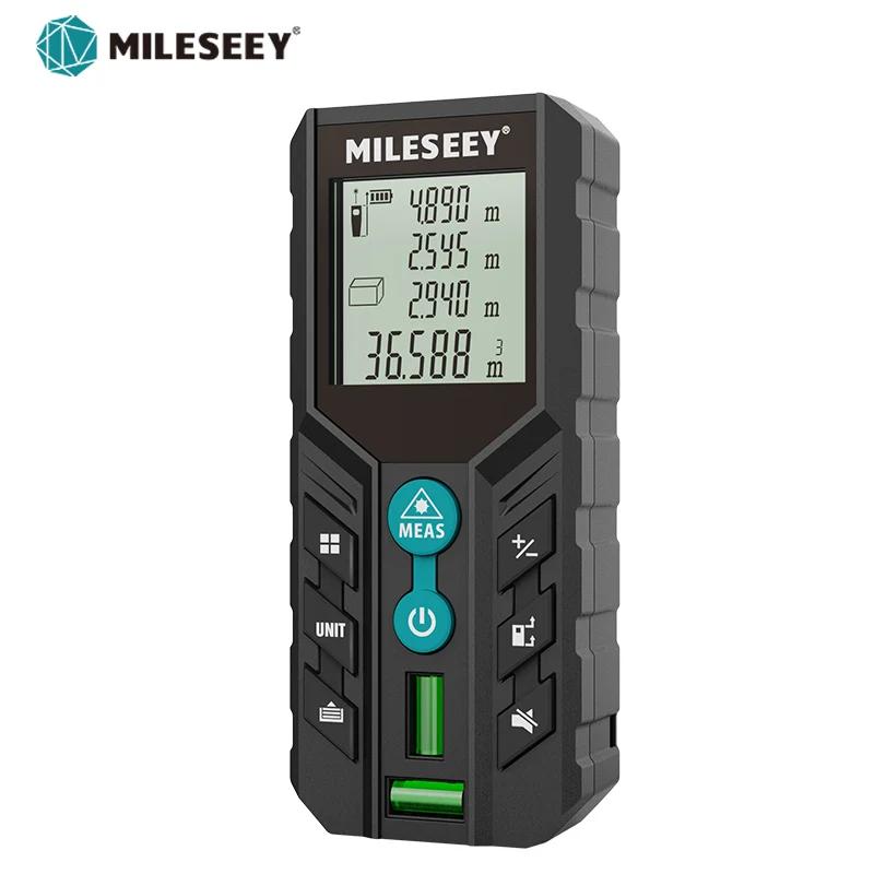 MILESEEY Laser Rangefinder D2 40M 60M 100M 120M Laser Tape Measure Double Horizontal Bubble Digital Roulette