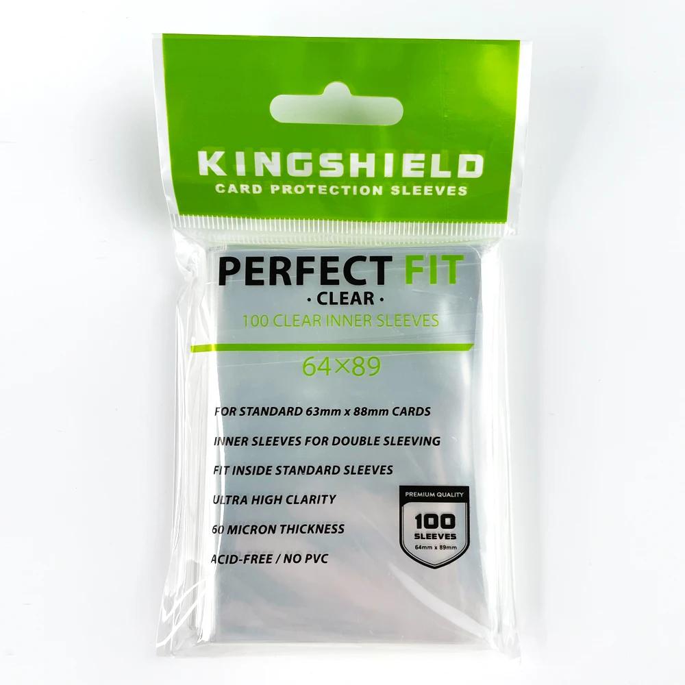 KINGSHIELD 100pcs/lot 64*89mm ClearCard Sleeve Perfect Fit Card Sleeve Card Protector Perfect Size PKM Inner Card Sleeves NO PVC