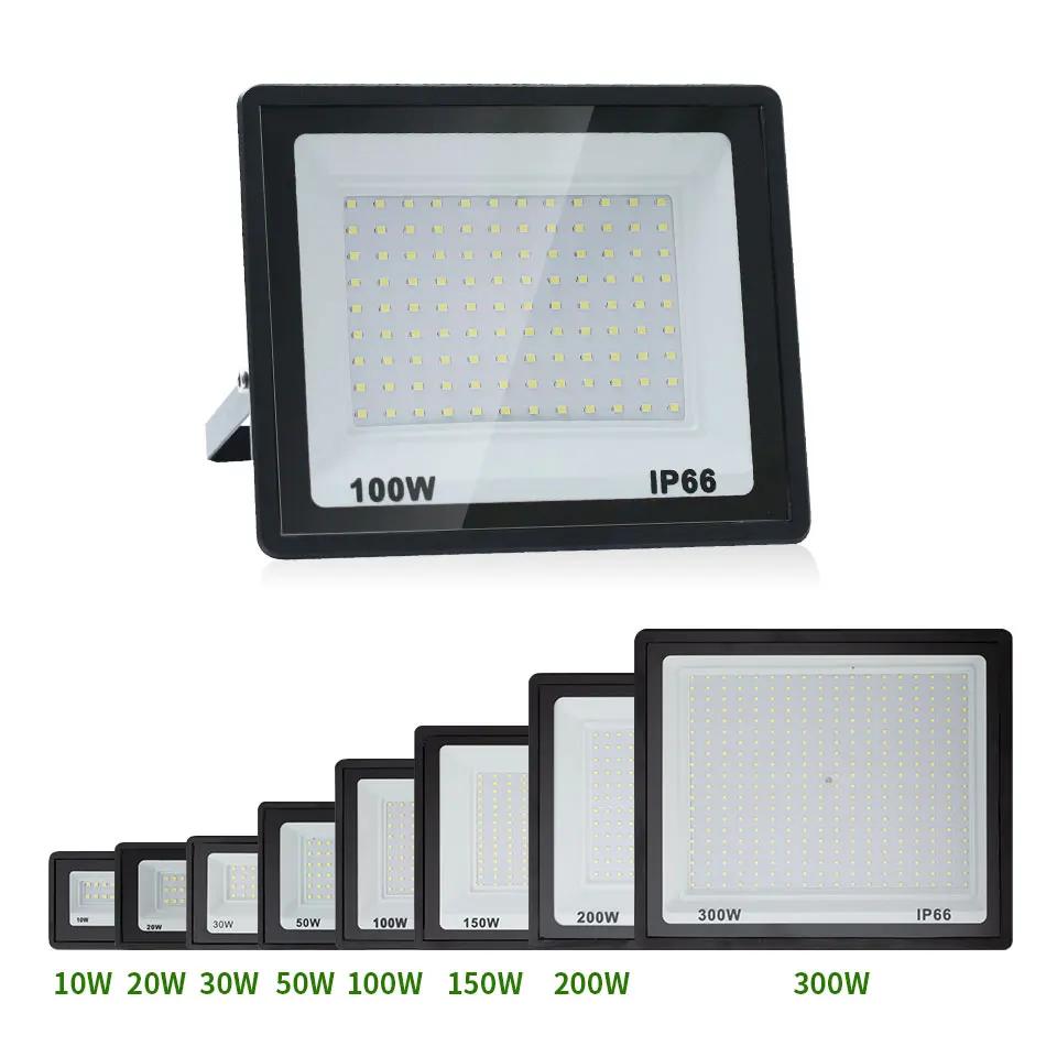 LED Floodlight PIR Motion Sensor AC110V/220V Outdoor Wall Light 50W 100W 150W 200W 300W IP66 Waterproof LED Spotlight For Garden