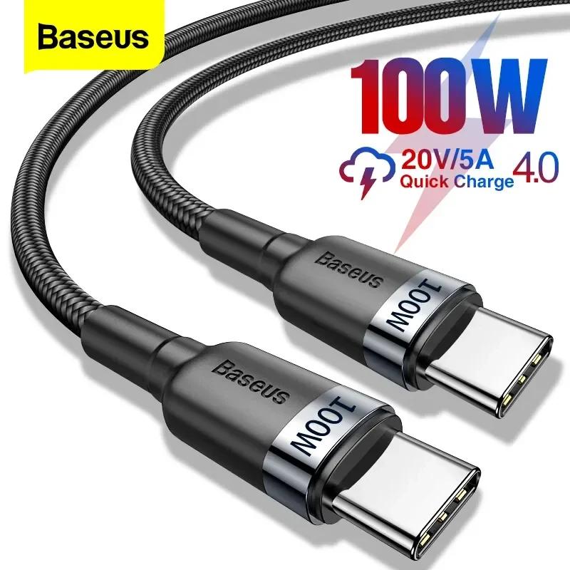 Baseus 100W USB C To USB Type C Cable USBC PD Fast Charging Cord USB-C TypeC Cable For iPhone 16 15 Pro Max Macbook Samsung POCO