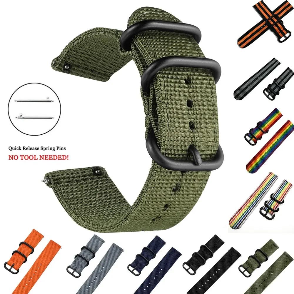 18mm 24 22mm 20mm Woven Nylon Watch Sport Strap Band For Samsung Galaxy 7 4 5 6 Gear S3 Classic Active 2 for Amazfit Fabric band