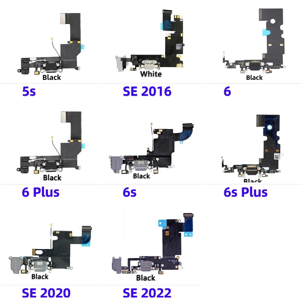 AiinAnt USB Charging Port Charger Dock Connector Charging Flex Cable For iPhone 6 6s Plus 5S SE 2020 2022 Phone Repair Parts