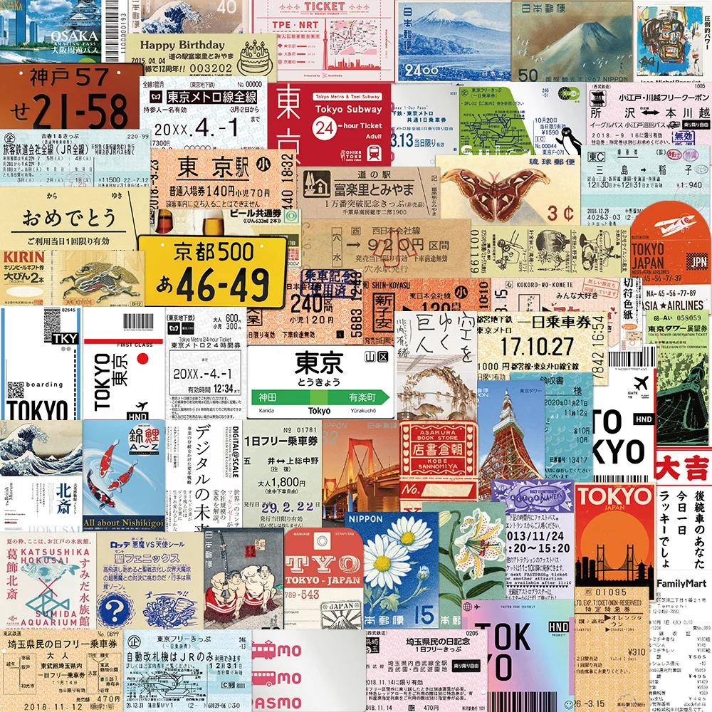 10/30/60PCS Japan Tokyo Stamp Stickers Collection Graffiti Decals DIY Laptop Phone Notebook Suitcase Iconic Stickers Classic Toy