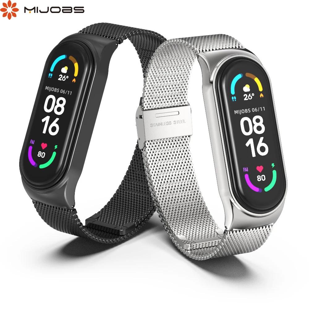 Strap for Mi Band 5 6 7 8 9 Metal Milanese Bracelet On Mi Band 4 Wristband for Mi Band 6 Mi Band 3 Strap For Xiaomi Miband 5 4 8