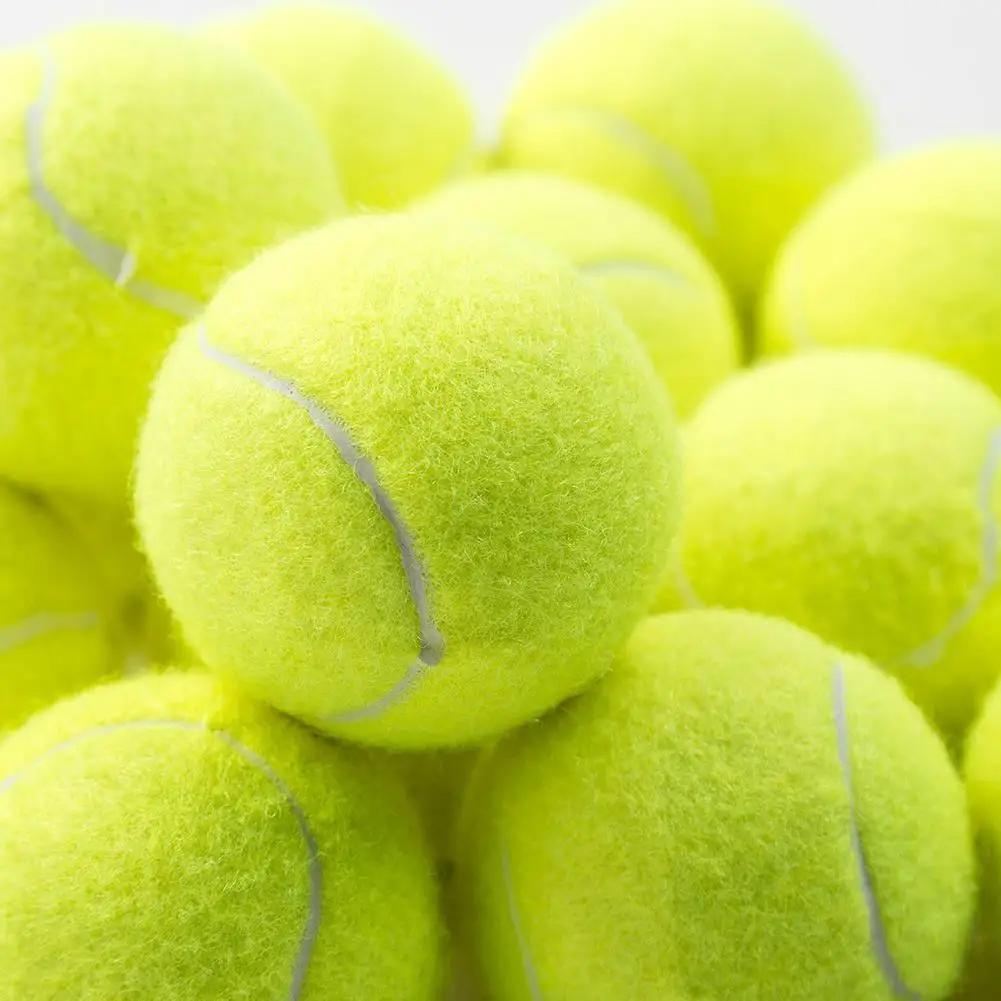 3PCS High Elasticity Tennis Professional Tennis Training Game Ball Outdoor Dogs Bite Chase and Chomp 63mm Tennis Ball