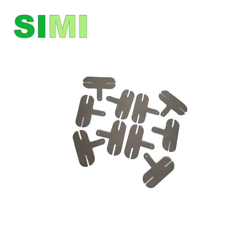 50pcs T Shape 18650 Power Lithium Battery 0.15mm Nickel Sheet Nickel Plated Steel Plate Spot Welding Nickel Tab