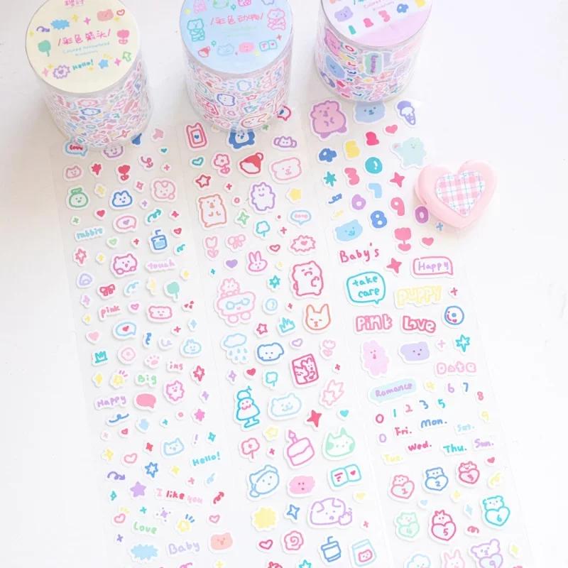 Mr.paper 200cm Hand-drawn Small Pattern Tape for Cute and Simple Decorative Planner Stickers