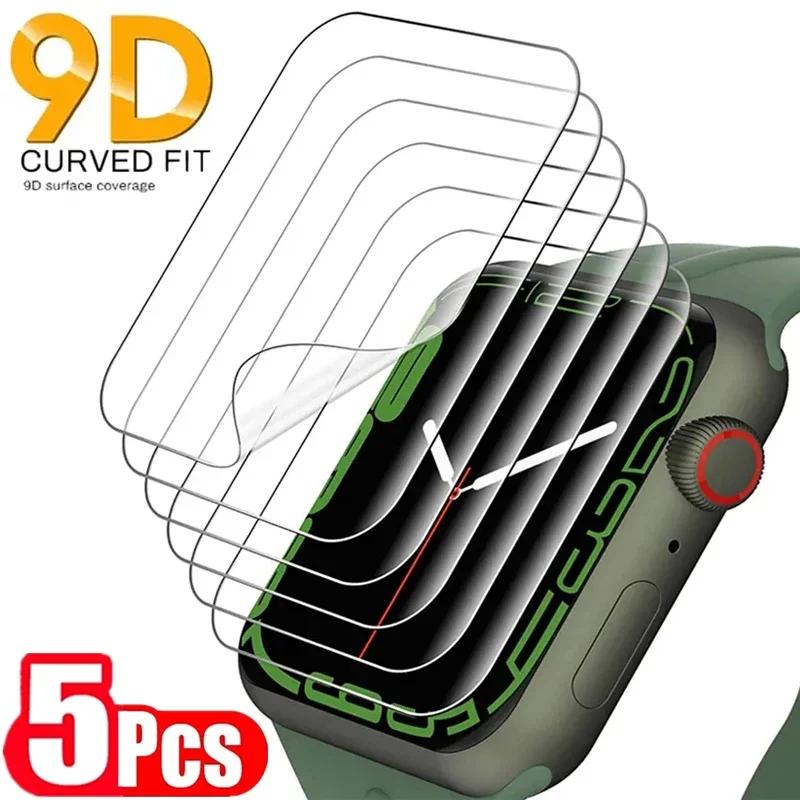 5PCS Hydrogel Film for Apple Watch 9 5 6 10 3 2 1 40MM 44MM 42MM 46MM Screen Protector for Apple Watch Ultra 49MM 7 8 41MM 45MM