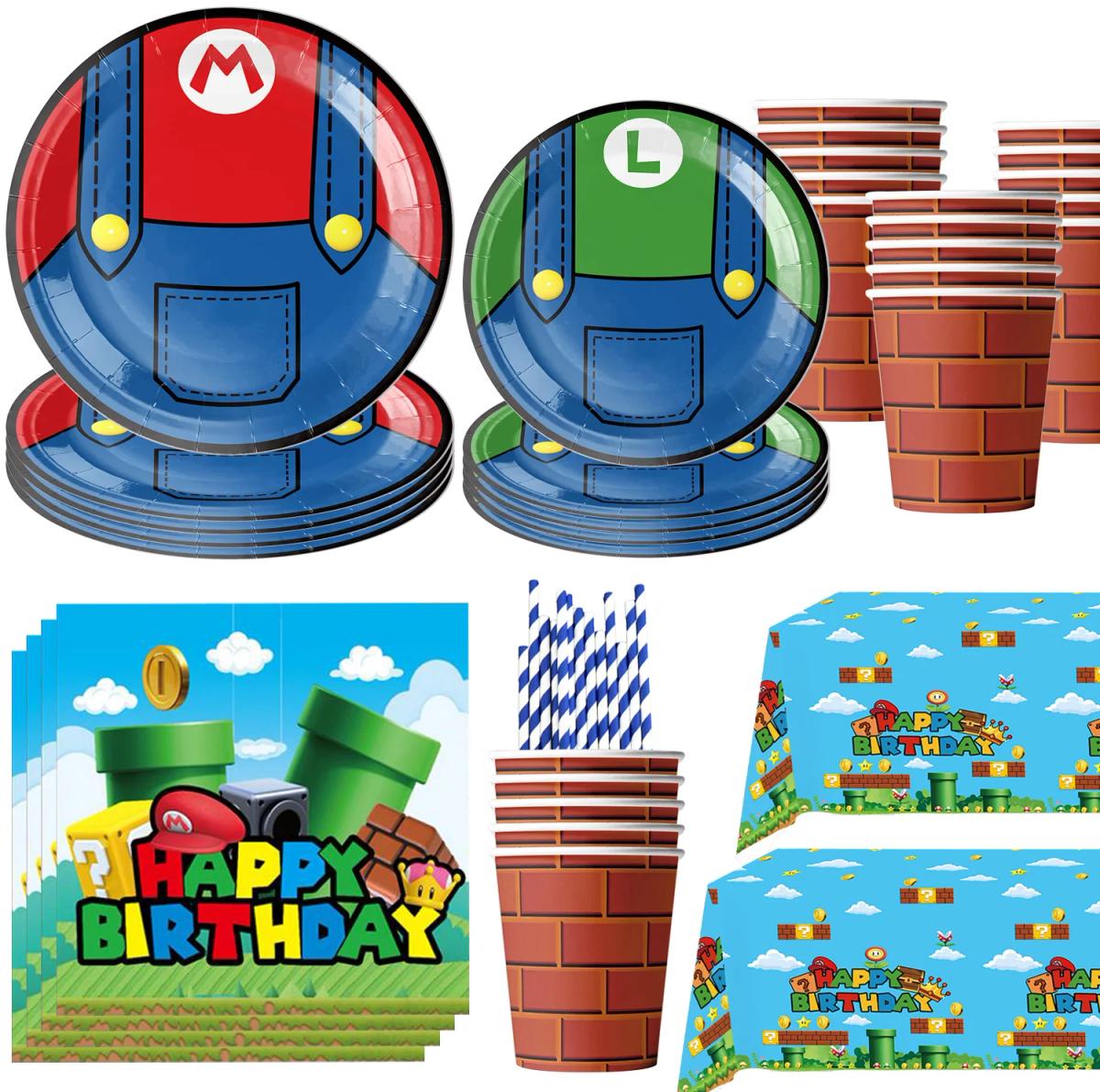 Cartoon Game Super Bros Birthday Decoration Marios Film Balloon Party Decoration Supplies for Kids Gifts Baby Shower Supplie