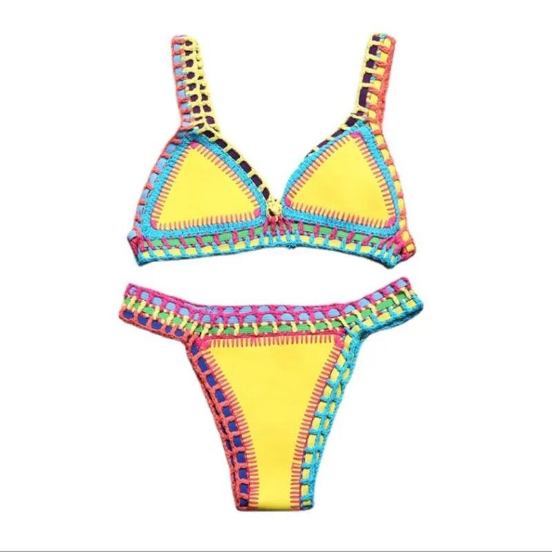 Sexy Bikinis Women Swimsuit Summer Neoprene Bikini Beach Wear Surf Biquini Female Swimwear Two Piece Brazilian Bathing Suit Hot