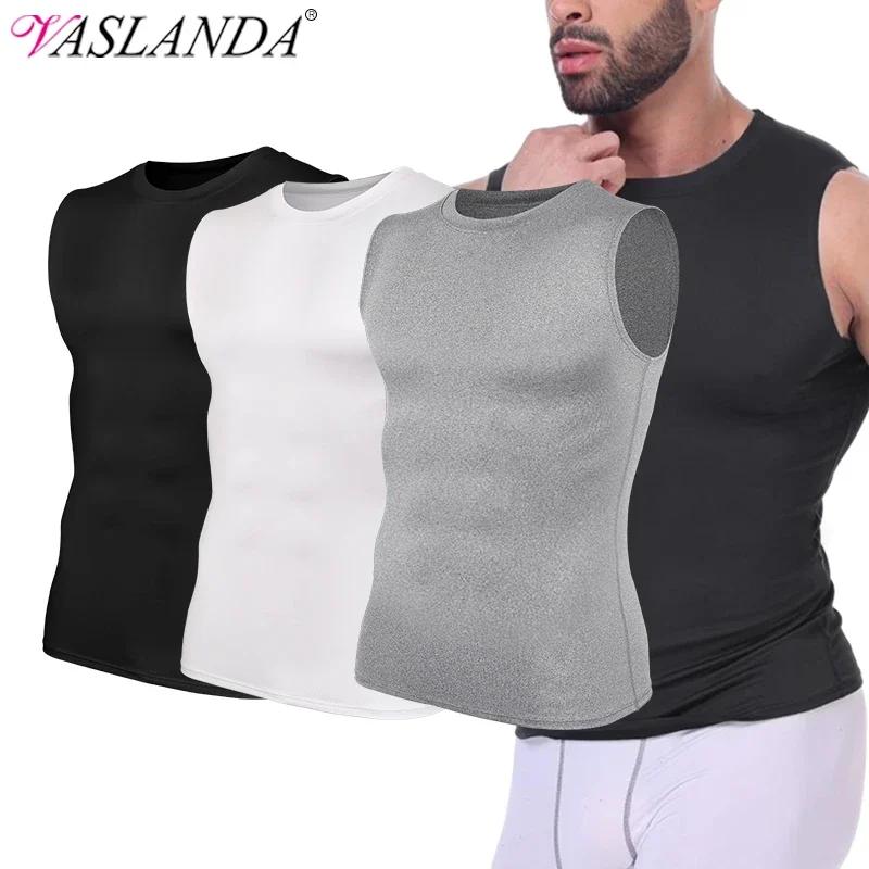 Men Compression Tank Top Slim Sleeveless Vest Breathable Quick Dry for Fitness Gym Sweat Cycling Active Tops