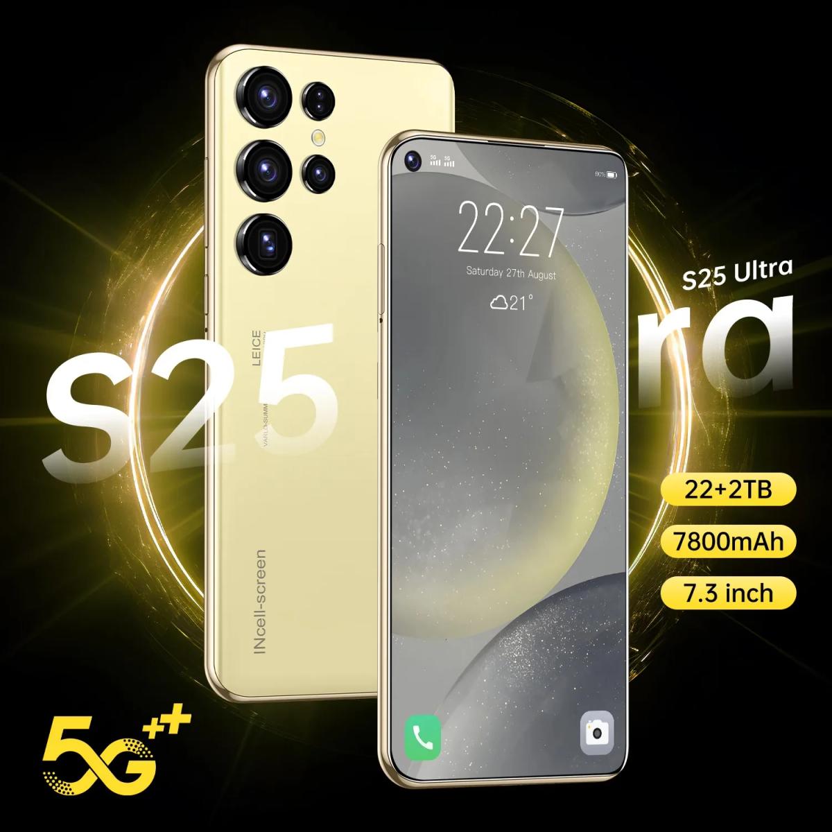 2024 New smartphone 5G 7.3-inch high-definition Android 14 Snapdragon 8gen3 10core dual SIM phone 7800mAh unlocking  smartphone