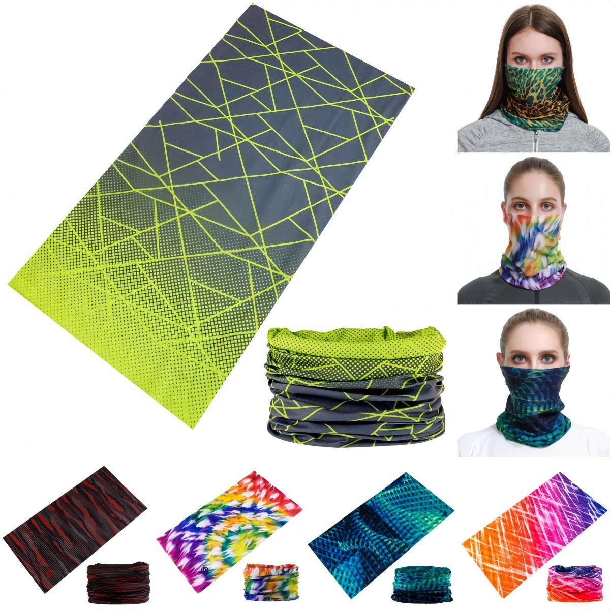 Tubular Seamless Bandanas Unisex Striped Head Scarf For Woman Man Tactical Face Masks Cycling Headband Balaclava Male Headsacrf