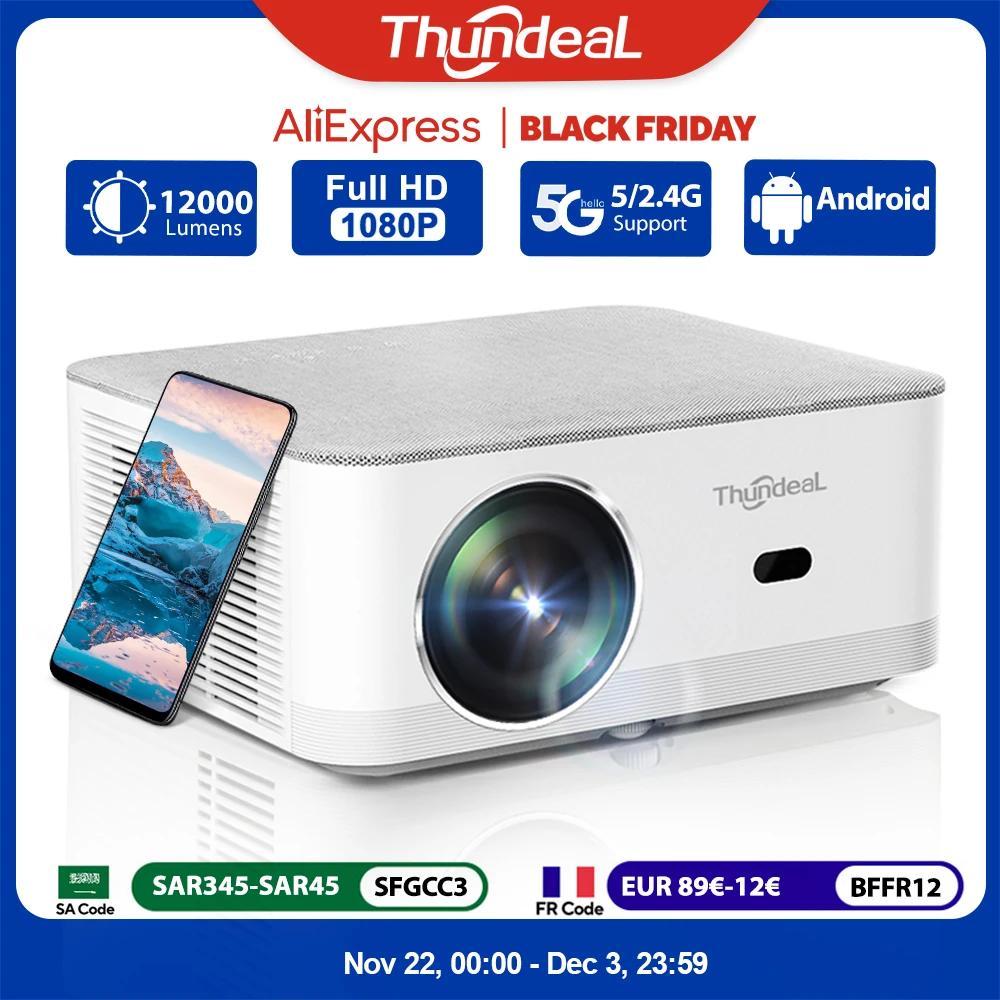 ThundeaL Portable Mini Projector TD92 Pro FHD 1080P Full HD Beam 4K Video WiFi Android Projector TD92Pro 3D Movie Home Theater