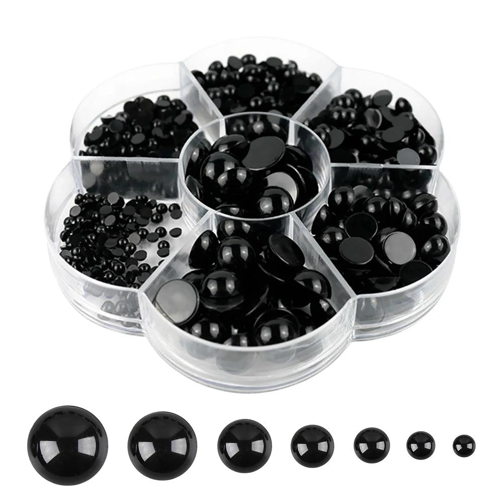 100/500pcs DIY 3-12mm Round Flat Black Eyes Plastic Eyes Eyes for Dolls Making Doll Toys Teddy Bear Eyes Doll Eyes Accessories