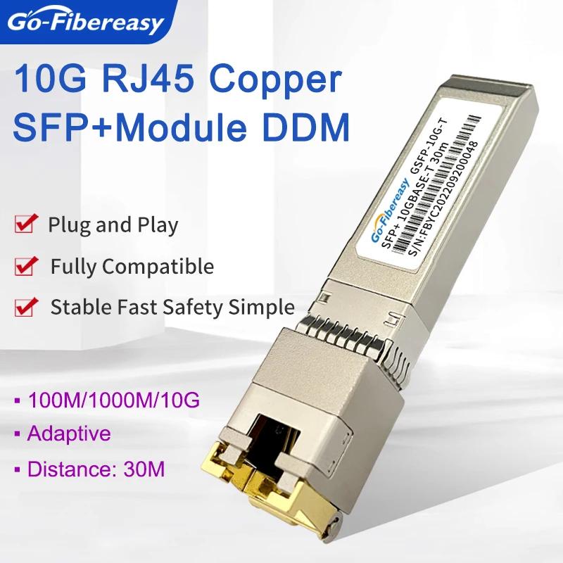 10Gb SFP to RJ45 Transceiver Module SFP-10G-T 10GBase-TX RJ45 Copper 30m For Cisco/Mikrotik/Netgear/TP-Link Fiber Optical Switch