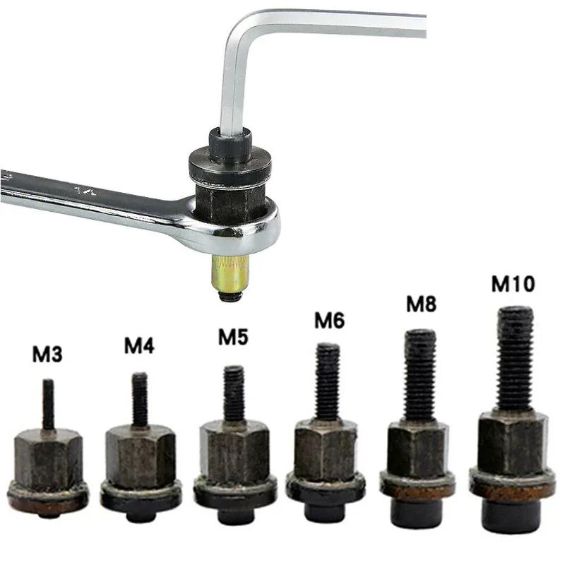 1pcs Hand Rivet Nut Gun Head Nuts Simple Installation Manual Riveter Rivnut Tool Accessory for Nuts M3 M4 M5 M6 M8 M10