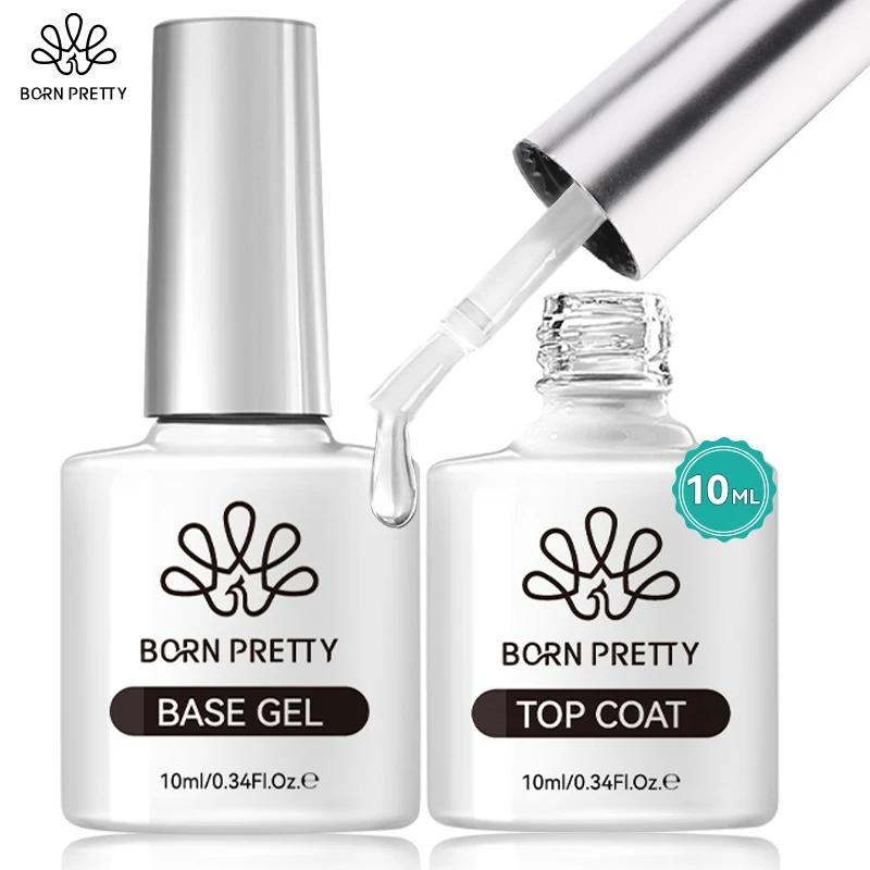 BORN PRETTY Super Top Coat and Base Gel Nail Polish for Gel Polish Semi-permanent Varnish Rubber Top Coat 10ml Nail Supplies