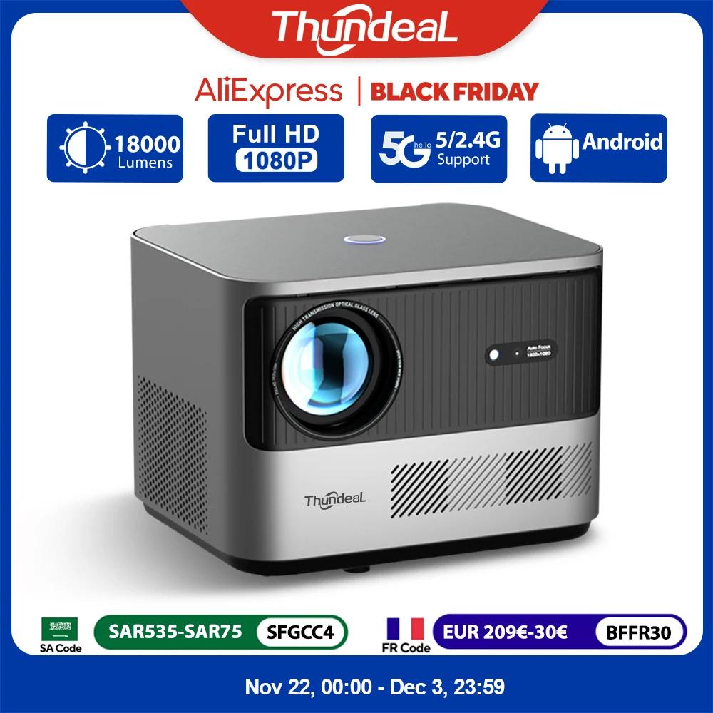 ThundeaL TDA6 Full HD Projector 1080P 2K 4K Video Home Theater Auto Focus 5G WiFi Android Projector TDA6W 3D Portable Proyector