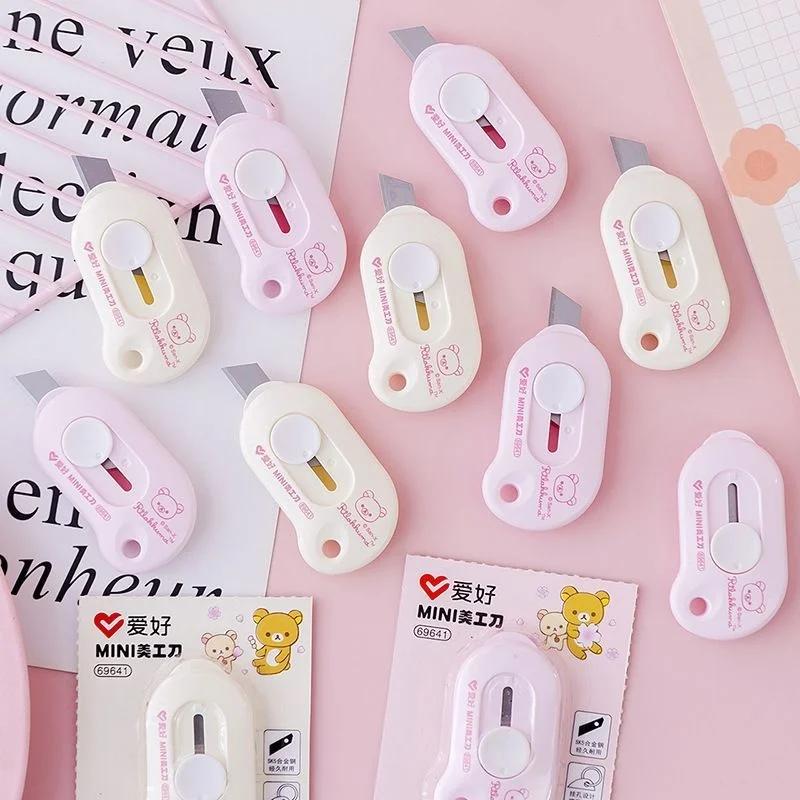 Ellen Brook 1 PCS Kawaii Mini Pocket Bear INS Utility Knife Box Knife Paper Cutter Craft Wrapping Stationery