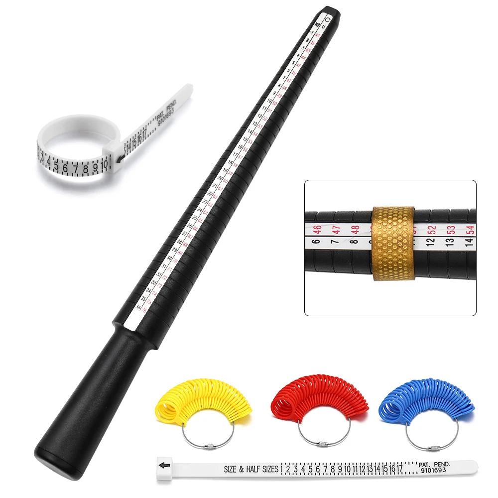 1pcs Professional Jewelry Tools Ring Mandrel Stick Finger Gauge Ring Sizer Measuring UK/US Size For DIY Jewelry Size Tool Sets