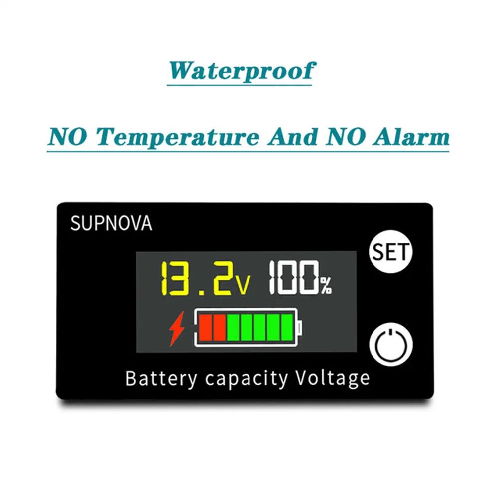 Battery Capacity Indicator DC 8V-100V Lead Acid Lithium LiFePO4 Car Motorcycle Voltmeter Voltage Gauge 12V 24V 48V 72V 6133A