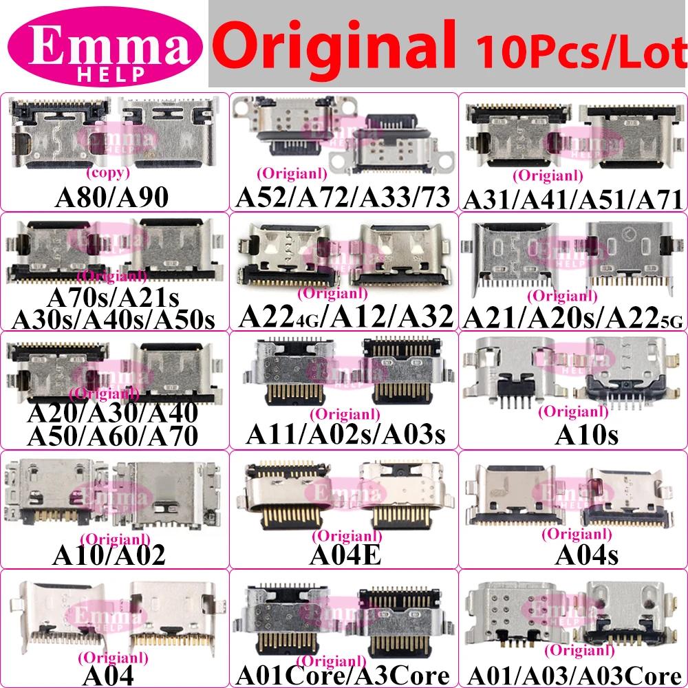 10Pcs Original Charging Port for Samsung A12 A10s A21s A11 A20s A22 A32 A33 A01 A30s A31 A51 A50s A71 A70s A52 A72 Connector Pin