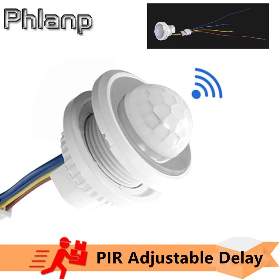 LED Embedded PIR Infrared Detector AC 85V-265V IR Infrared Motion Sensor Switch Switch for Home Lighting Induction regulate