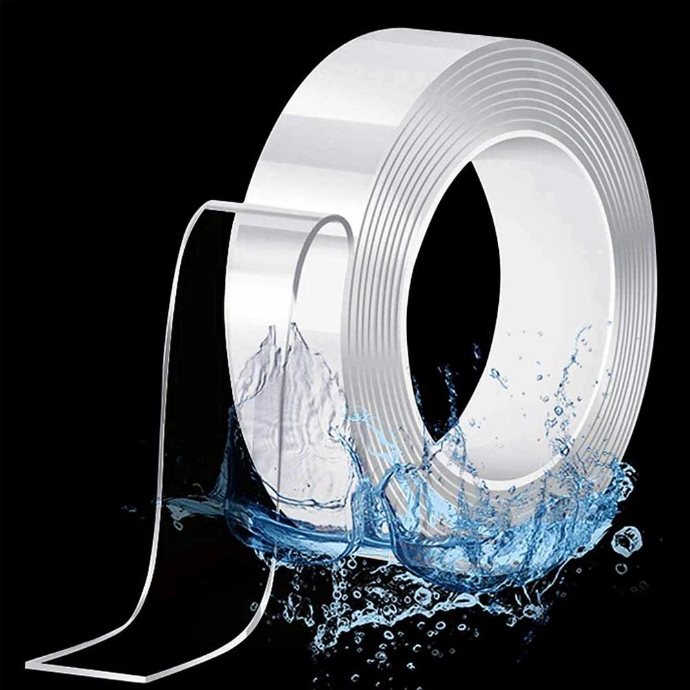 1-10M Nano Double Sided Tape Heavy Duty Transparent Adhesive Strips Strong Sticky Multipurpose Reusable Waterproof Mounting Tape